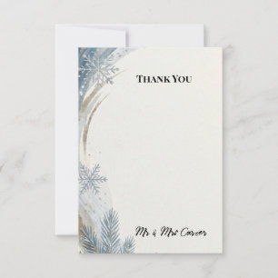 Remerciements Carte de remerciement de mariage Blue Thistle