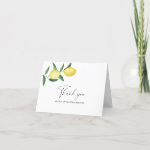 Remerciements Carte de remerciement de mariage Citron Citrus