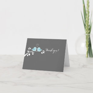 Remerciements Carte de remerciement de mariage Couple Blue Bird