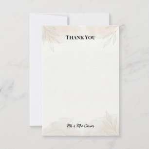 Remerciements Carte de remerciement de mariage de jardin bleu ch
