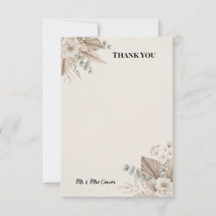 Remerciements Carte de remerciement de mariage de jardin bleu ch
