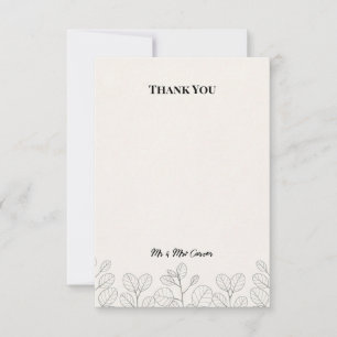 Remerciements Carte de remerciement de mariage de jardin bleu ch