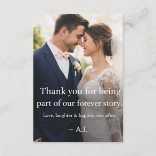 Remerciements Carte de Remerciement de Mariage Élégante