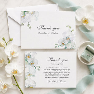 Remerciements Carte de remerciement de mariage élégante à l'orch