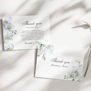 Remerciements Carte de remerciement de mariage élégante à l'orch