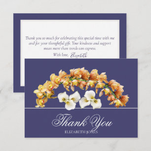 Remerciements Carte de remerciement de mariage élégante florale