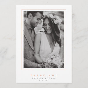 Remerciements Carte de remerciement de mariage élégante photo