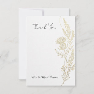 Remerciements Carte de remerciement de mariage en illustration b