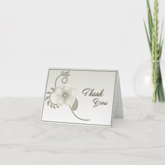 Remerciements Carte de remerciement de mariage Fleur