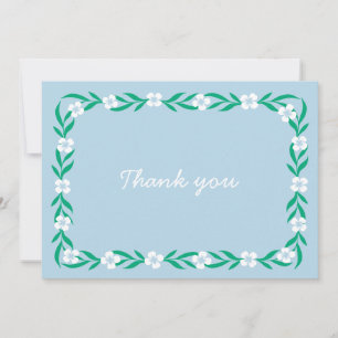 Remerciements Carte de remerciement de mariage florale élégante