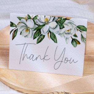 Remerciements Carte de remerciement de mariage florale Magnolia
