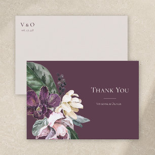 Remerciements Carte de remerciement de mariage florale Orchidée