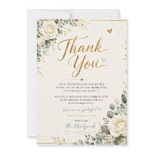 Carte de remerciement de mariage florale rose tend