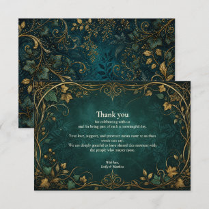 Remerciements Carte de remerciement de mariage Forêt Enchantée