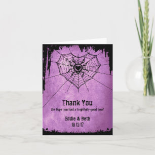 Remerciements Carte de remerciement de mariage Halloween avec ar