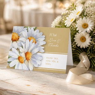 Remerciements Carte de remerciement de mariage Happy Daisy