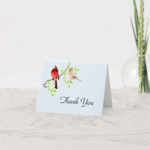 Remerciements Carte de remerciement de mariage Lovely Red Cardin