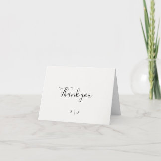 Remerciements Carte de remerciement de mariage Luxe Minimaliste