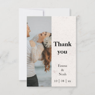 Remerciements Carte de remerciement de mariage minimaliste à des
