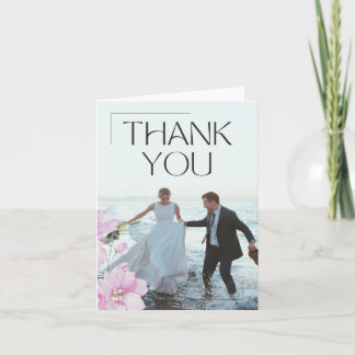 Remerciements Carte de remerciement de mariage minimaliste à fle