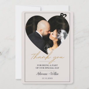 Remerciements Carte de remerciement de mariage minimaliste avec 