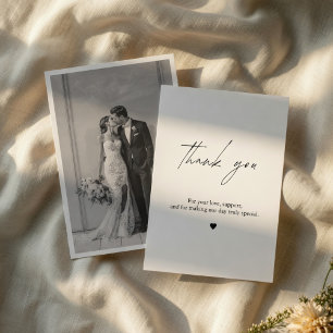 Remerciements Carte de remerciement de mariage minimaliste Élé