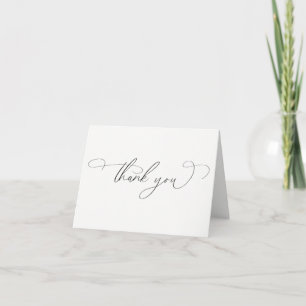 Remerciements Carte de remerciement de mariage minimaliste pour