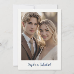 Remerciements Carte de remerciement de mariage moderne avec phot