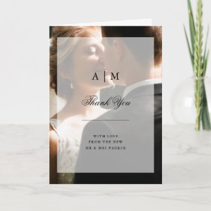 Remerciements Carte de remerciement de mariage moderne avec supe