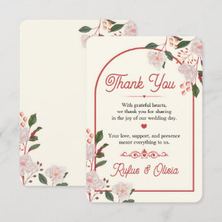 Remerciements Carte de remerciement de mariage modifiable à arch
