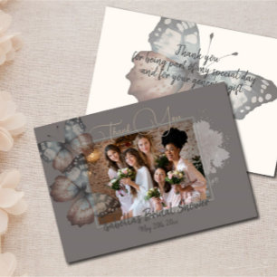 Remerciements Carte de remerciement de mariage papillon magnifiq