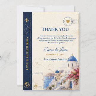 Remerciements Carte de remerciement de mariage Passeport
