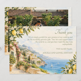 Remerciements Carte de remerciement de mariage personnalisée ave