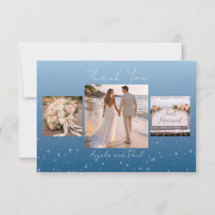 Remerciements Carte de remerciement de mariage personnalisée ave