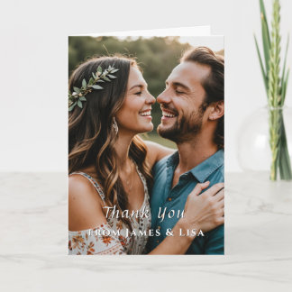 Remerciements Carte de remerciement de mariage personnalisée ave
