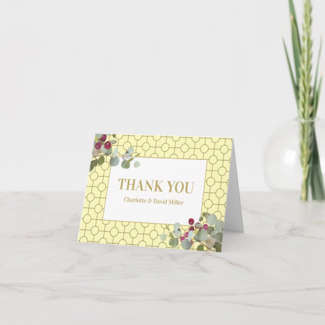 Remerciements Carte de remerciement de mariage personnalisée euc (Devant)