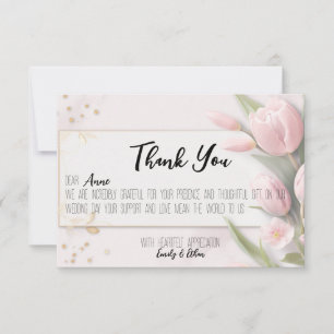Remerciements Carte de remerciement de mariage personnalisée sim