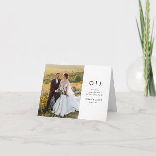 Remerciements Carte de remerciement de mariage personnalisée sim