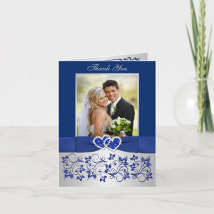 Remerciements Carte de remerciement de mariage photo avec motif