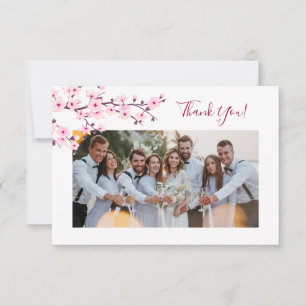 Remerciements Carte de remerciement de mariage photo de fleurs d