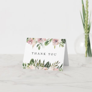 Remerciements Carte de remerciement de mariage photo Fleur Mauve