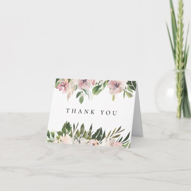 Remerciements Carte de remerciement de mariage photo Fleur Mauve (Devant)