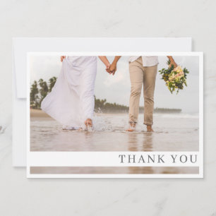Remerciements Carte de remerciement de mariage photo moderne
