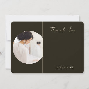 Remerciements Carte de remerciement de mariage photo typographie