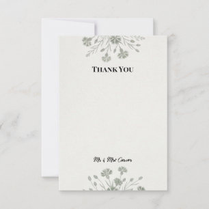 Remerciements Carte de remerciement de mariage pour jardin de st