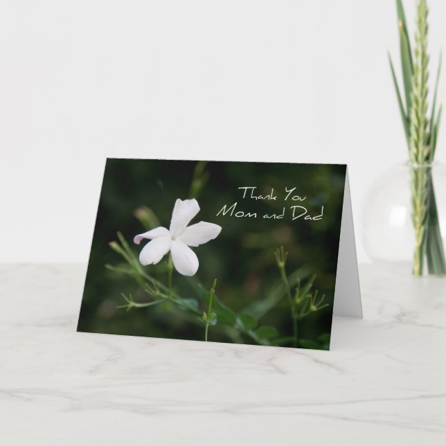 Remerciements Carte de remerciement de mariage pour les parents (Devant)