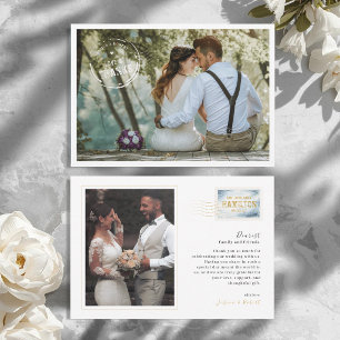 Remerciements Carte de Remerciement de Mariage pour un Voyage de