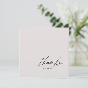 Remerciements Carte de remerciement de mariage rose Blush Script