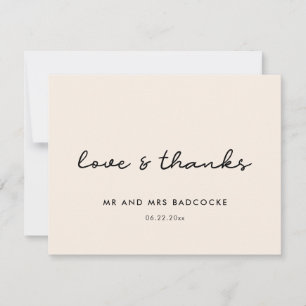 Remerciements Carte de remerciement de mariage simple