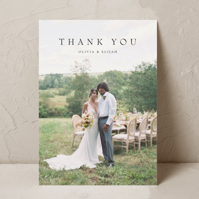 Remerciements Carte de remerciement de mariage simple moderne av (Créateur téléchargé)